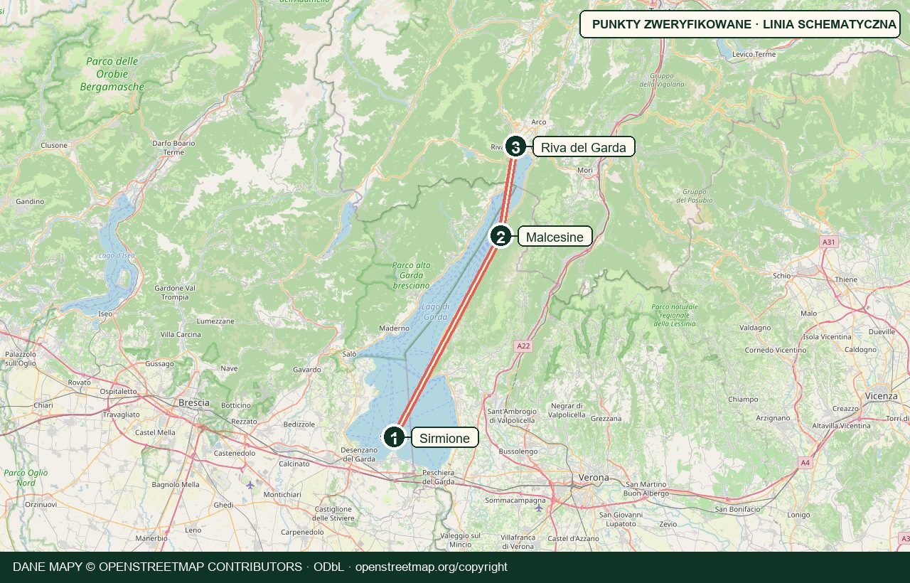 Mapa trasy Jezioro Garda · Sirmione